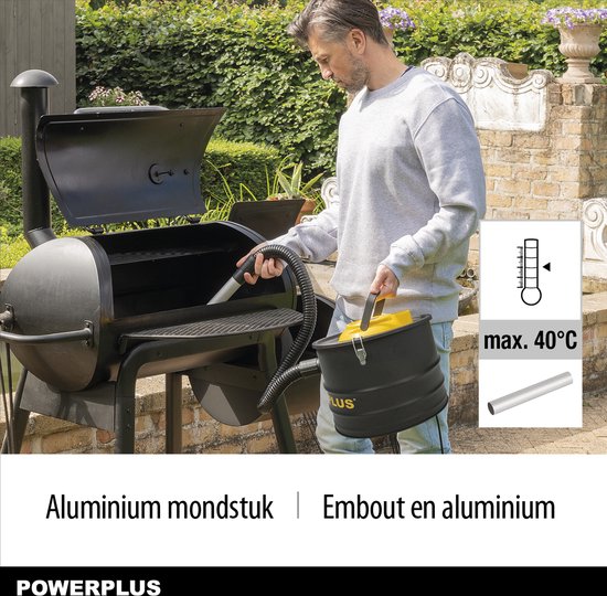 Varo Powerplus POWX308-1 - Aspirador eléctrico para Cenizas (200 W, para Chimenea, Horno, depósito de 20 L, máx. 60