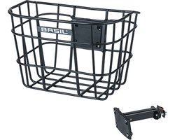 Basil Bremen Alu Fietsmand FM - Voorop - Inclusief Bevestigingssysteem - Zwart