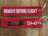 Sleutelhanger "Remove Before Flight & CH-47 Chinook"