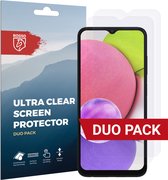 Rosso Screen Protector Ultra Clear Duo Pack Geschikt voor Samsung Galaxy A03s | TPU Folie | Case Friendly | 2 Stuks