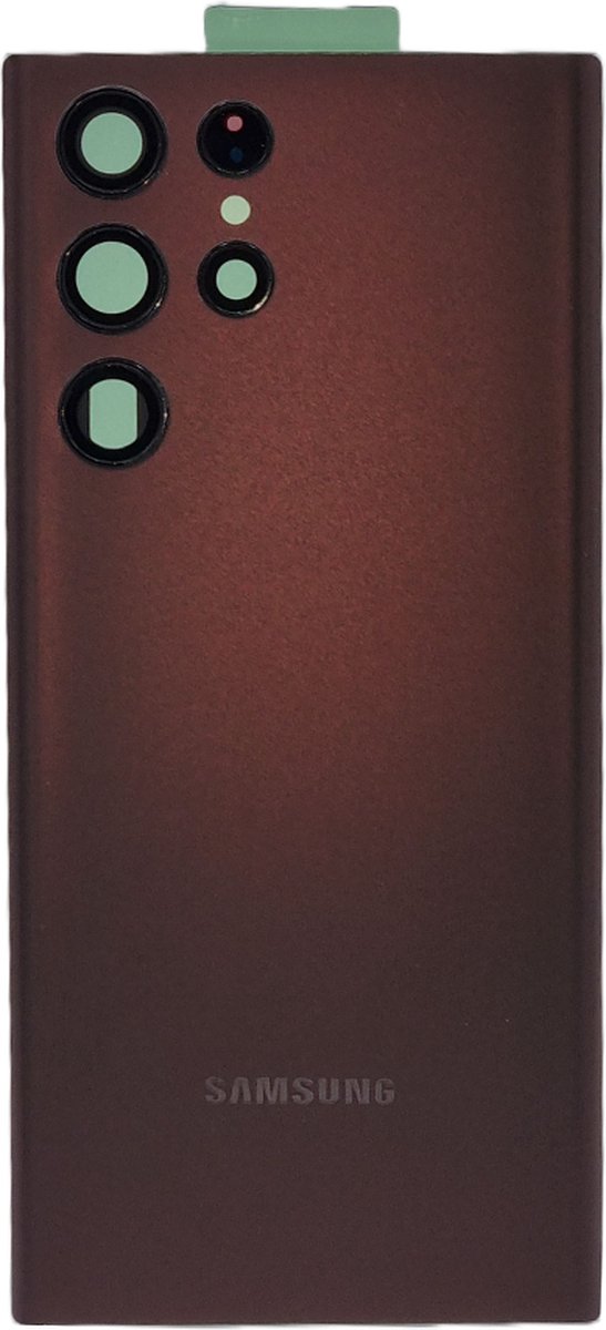 Voor Samsung Galaxy S22 Ultra (SM-S908B) achterkant - wijnrood