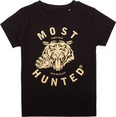 Most Hunted - kinder t-shirt - tijger - zwart - goud - maat 110/1116