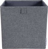 Bigso Box of Sweden Cube de rangement en Tissus avec couvercle - Grijs - Empilable & Pliable