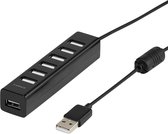 Vivanco IT-USBHUB7PWR USB 2.0-hub 7 poorten Zwart