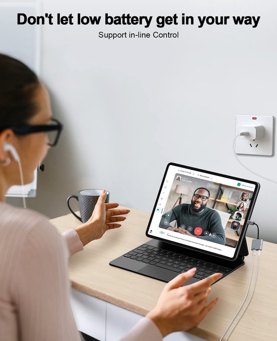 USB C naar 3,5 mm hoofdtelefoonaansluiting adapter compatibel met USB C naar 3,5 mm hoofdtelefoonaansluiting adapter compatibel met