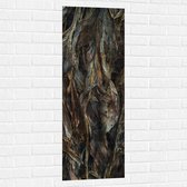 WallClassics - Muursticker - Bruine Bladeren - 40x120 cm Foto op Muursticker