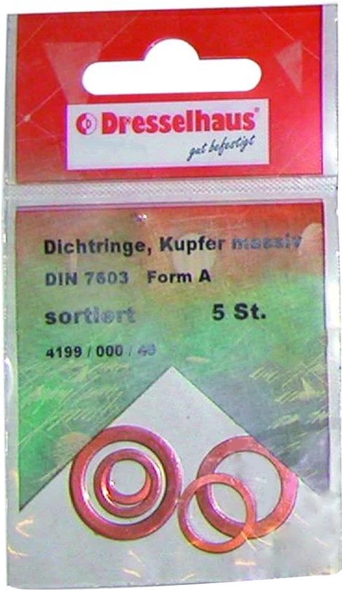 Assortiment koperen ringen DIN 7603 (5 stuks)