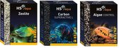 HS - Zéolite + Carbone Charbon Active + HS-aqua Algae Control - Remplissage du Matériau filtrant - Matériau filtrant - 3x 1 Litre - Combideal