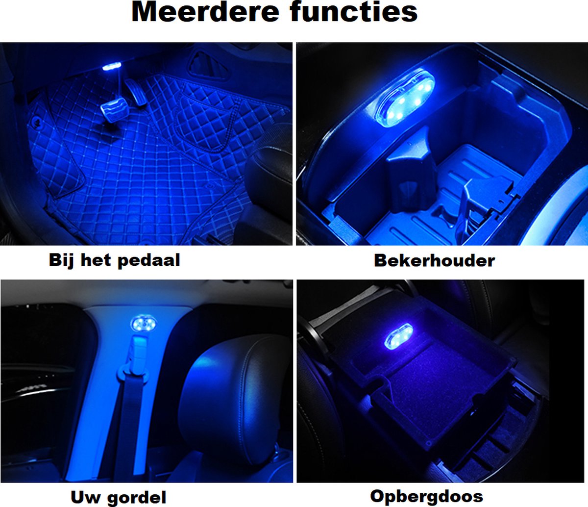 Levabe Auto Interieur verlichting Multi kleuren Touch Kast