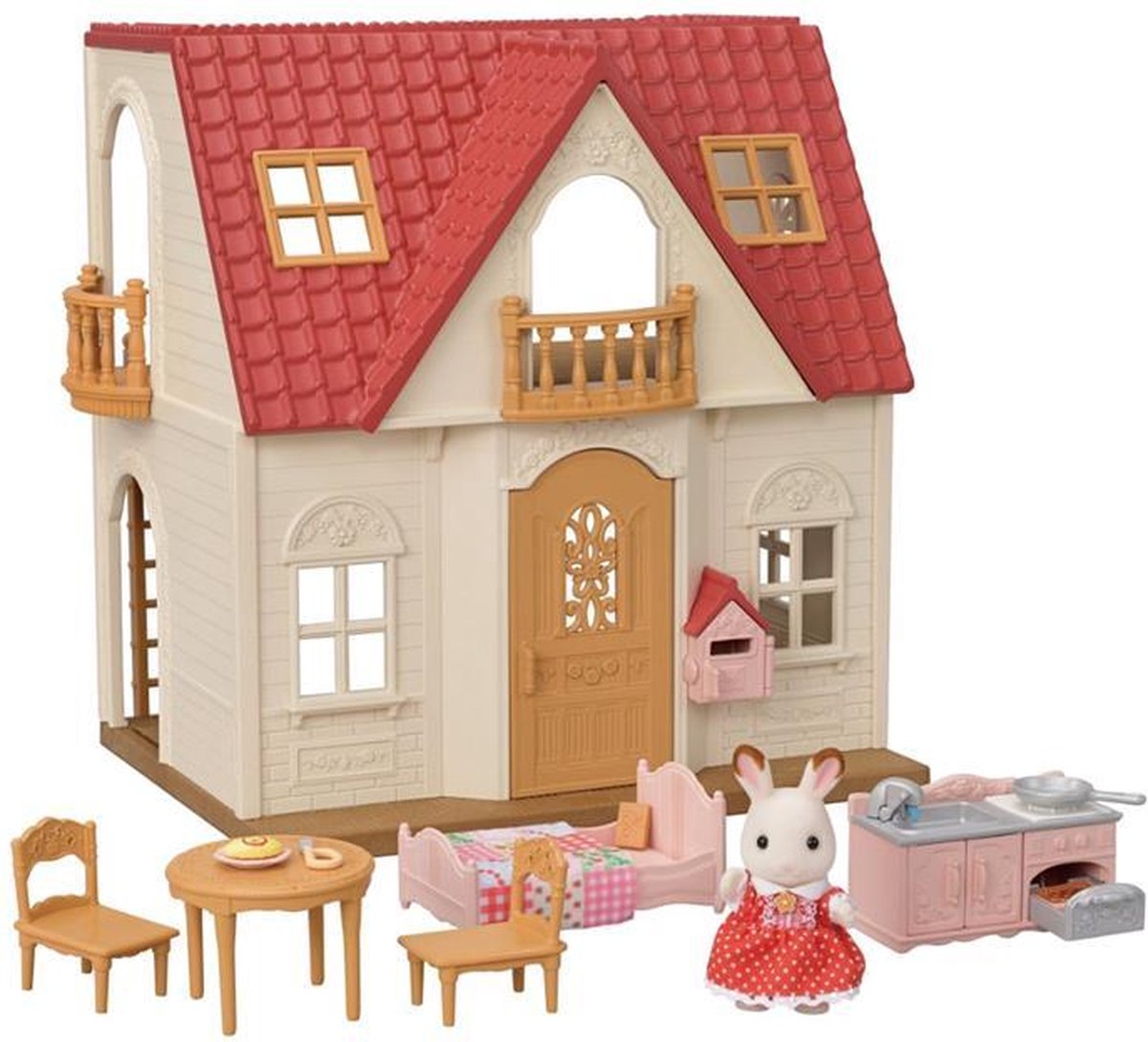 Grande Maison Sylvanian Families Avec Meubles Et 3 Figurines - EPOCH - Occasion