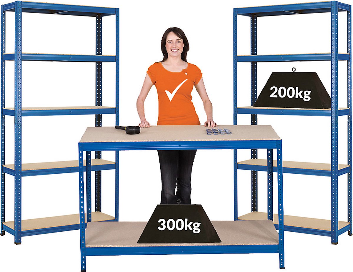 Yaheetech Hoekplanken, 5 planken, metalen opslagrekken, heavy duty rekken 750 kg belastbaar, kelderrek, steekrek, reksysteem, 70 x 30 x 150 cm, donkergrijs