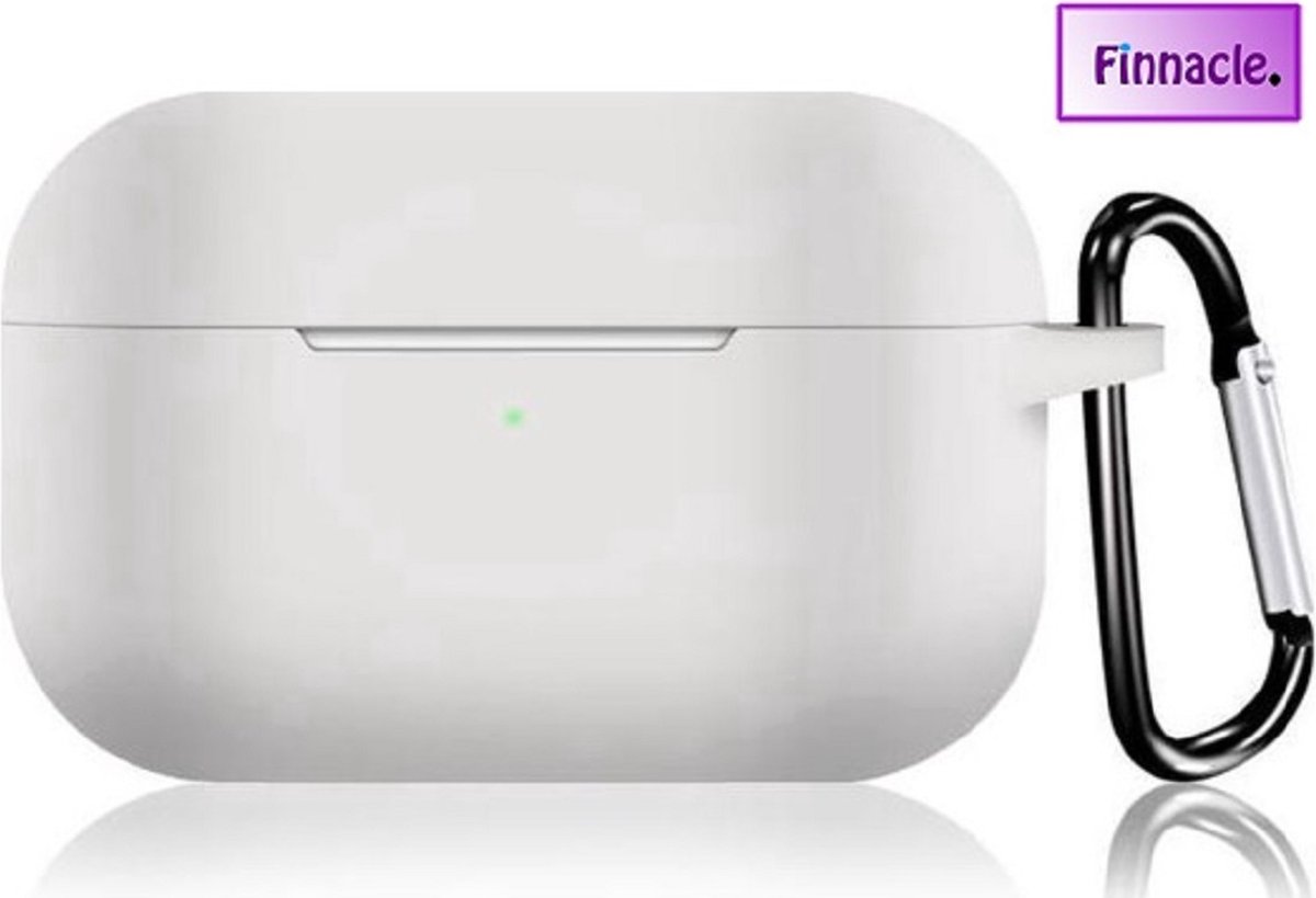 Finnacle - Hoesje geschikt voor Apple AirPods Pro met Clip - Doorzichtig - Siliconen - Case - Cover - Soft case