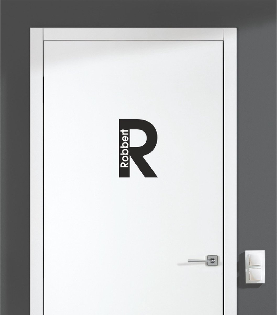 Deursticker - Robbert - Zwart 10x15