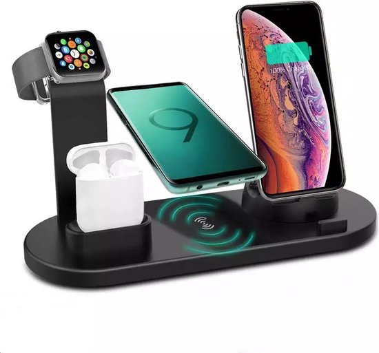 4in1 Draadloze Snel Oplader 10W (Qi Snellader) Apple/IOS (iPhone