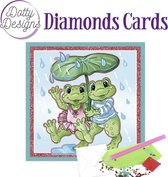 Dotty Designs Diamond Cards - Frogs with Umbrella