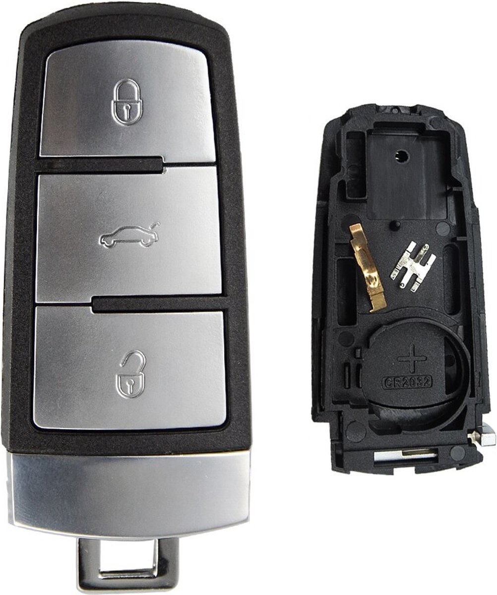 Autosleutelbehuizing - sleutelbehuizing auto - sleutel - Autosleutel / Passend voor: Volkswagen Passat 3 Knops