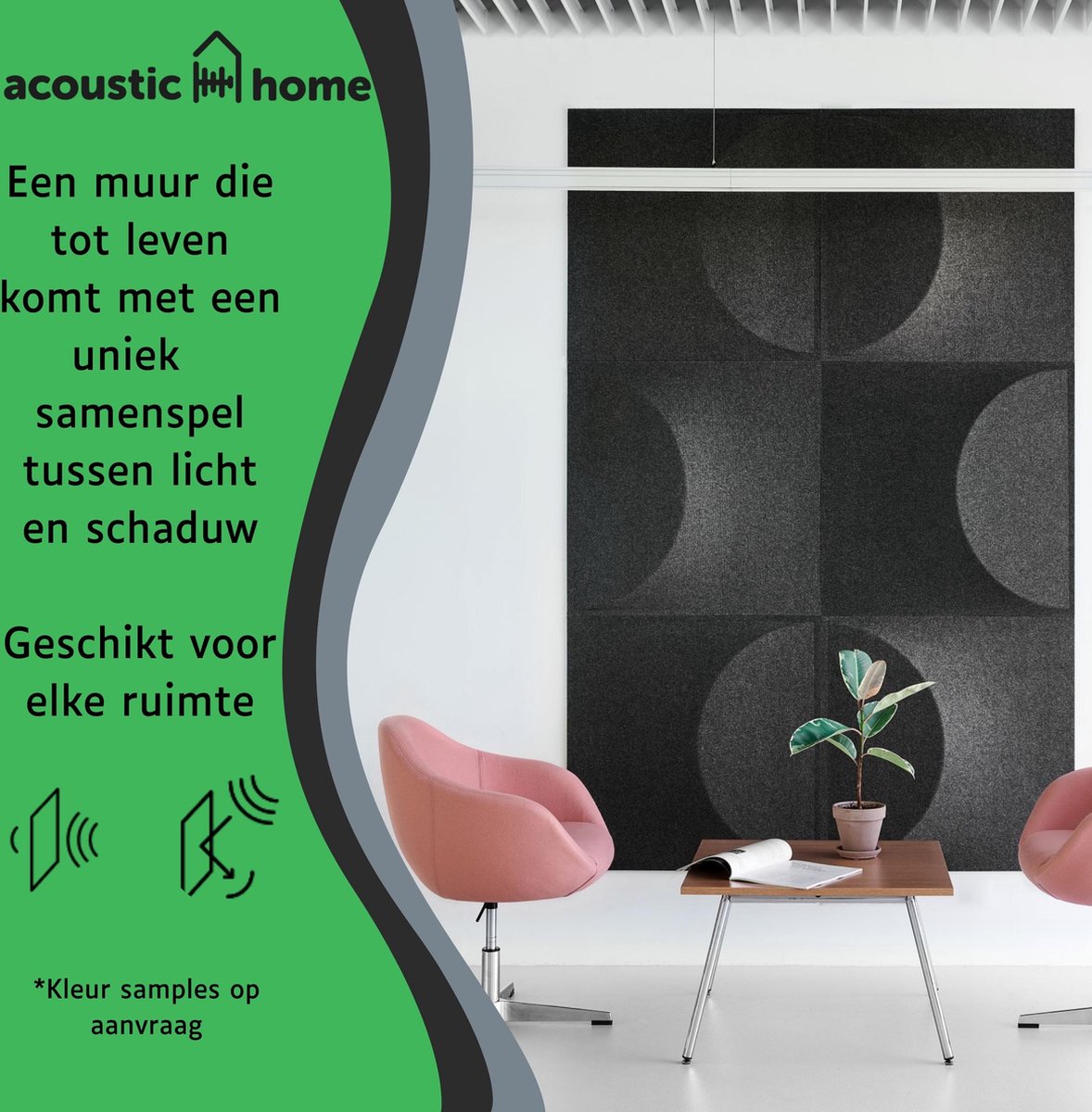 Panneau acoustique mural - 3D - Aktav Acoustic - en tissu / en
