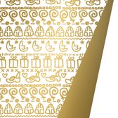 Inpakpapier Sinterklaas Dubbelzijdig Goud- Breedte 70 cm - 125m lang
