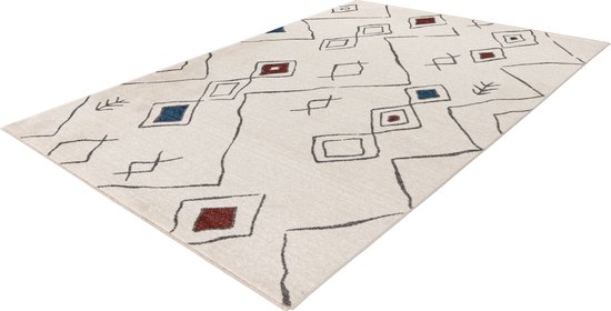 Lalee Agadir- vloerkleed- ruitendesign- Scandinavisch- berber style- modern- 120x170 cm multi kleuren