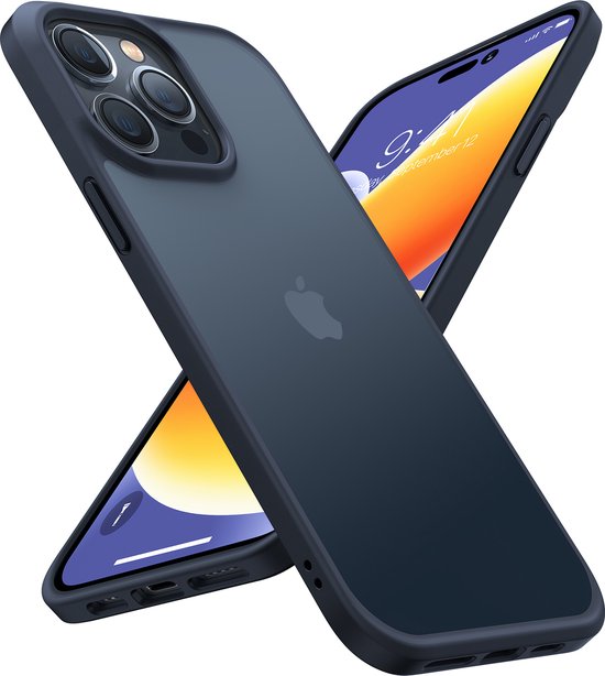 Coque Torras iPhone 14 Pro Coque antichoc semi-transparente - Noir