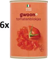 Gwoon Tomatenblokjes 6 x 400 gram | VOORDEELPACK