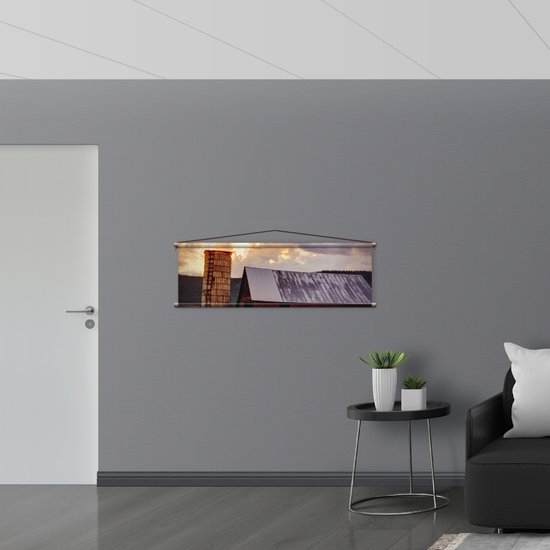 WallClassics - Affiche Textile - Verotte Barn - 120x40 cm Photo sur Textile