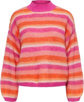 Pieces Trui Pcnoella Ls High-neck Knit Bc 17128185 Cloud Dancer/cntl/rosv Dames Maat - XS