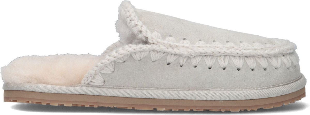 Mou Slipper Full Eskimo Stitch Pantoffels - Sloffen - Dames - Zilver - Maat 39