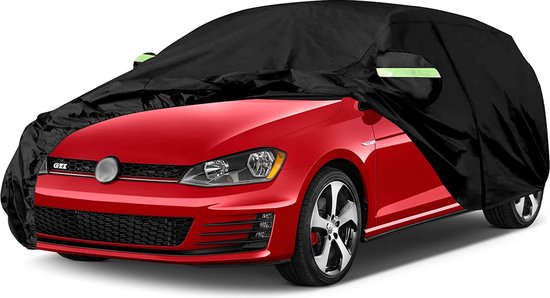 Favoto Autohoes, volledige garage, outdoor, waterdichte autohoes, compatibel met BMW X5, GLE Audi Q7, Cayenne Grand Cherokee, dekzeil voor SUV (485-510 cm, zilver