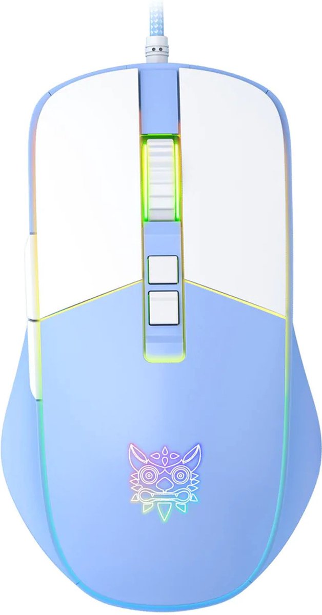 Onikuma CW916 RGB Backlit Mechanical Gaming Mouse - Wit blauw gaming muis