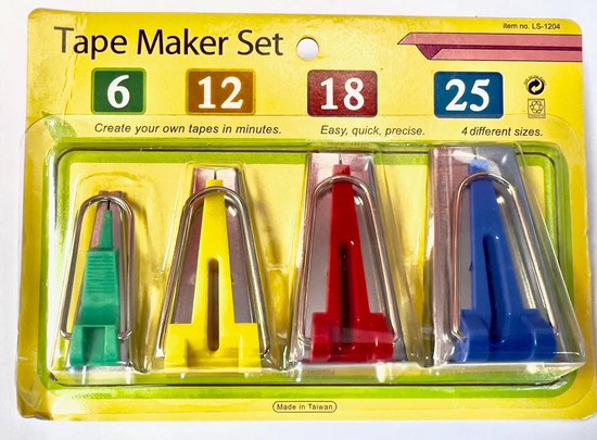 Biaisbandmakerset, jelly roll-gereedschap voor het