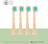 Têtes de brosse de brosse en Bamboe Sonicare pour Enfants | 4 Pièces | Vert | Breveté Bio à l'intérieur, Bamboe à l'extérieur