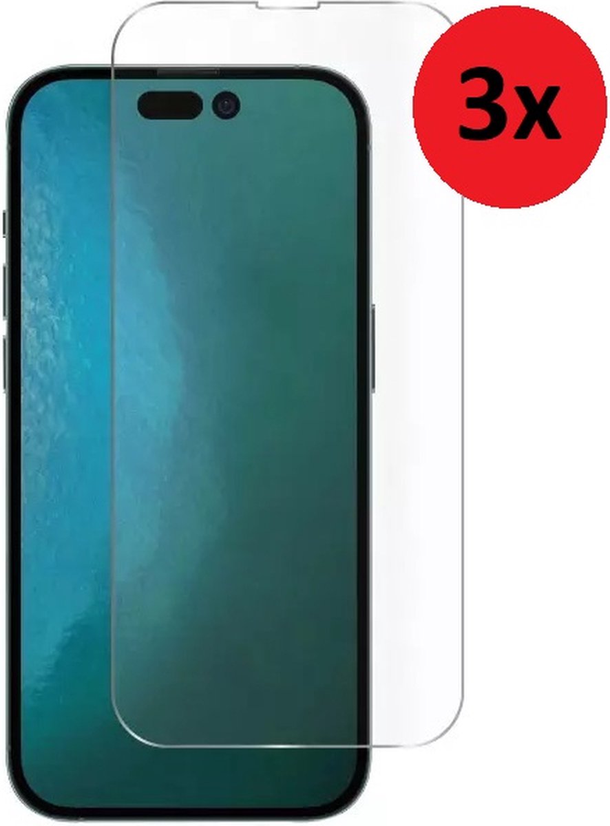 MoDo screenprotector Geschikt voor iPhone 14 Pro - Glas - 3 stuks