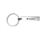 Sleutelhanger RVS -  I Love Voetbal