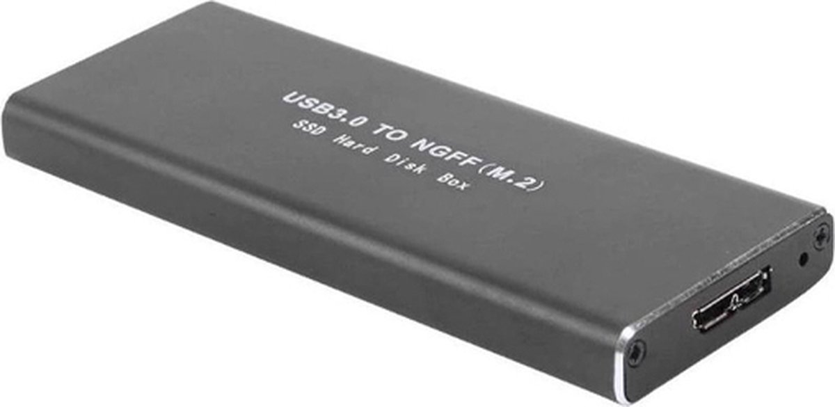 M.2 NGFF SSD Externe behuizing - USB 3.0 - Zwart
