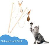 Katten speeltjes Catnip Katten Speelgoed Kattenspeeltjes Katten Hengel Muis Met Catnip – Bruin & Wit