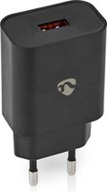 Nedis Oplader - 18 W - Snellaad functie - 1.5 / 2.0 / 3.0 A - Outputs: 1 - USB-A - Geen Kabel Inbegrepen - Automatische Voltage Selectie