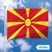 vlag Macedonie 200x300cm - Spunpoly