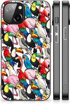 Telefoon Hoesje Geschikt voor iPhone 14 Leuk TPU Backcase met Zwarte rand Birds