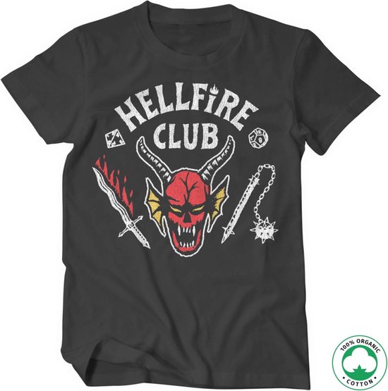 Stranger Things Heren Tshirt -4XL- Hellfire Club Zwart