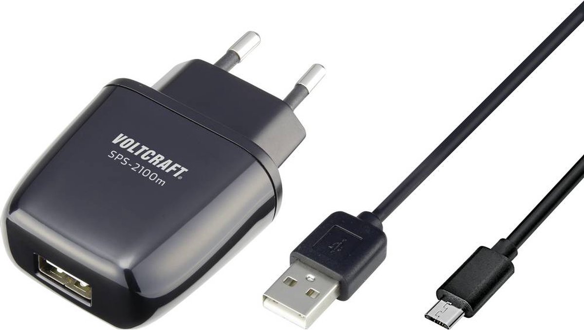 VOLTCRAFT SPS-2100m VC-11693710 USB-oplader 2100 mA 1 x USB, Micro-USB Thuis Geschikt voor Raspberry Pi 2