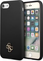 Guess Silicone 4G Logo Back Case - Geschikt voor Apple iPhone 7/8/SE2020/SE2022 (4.7") - Zwart
