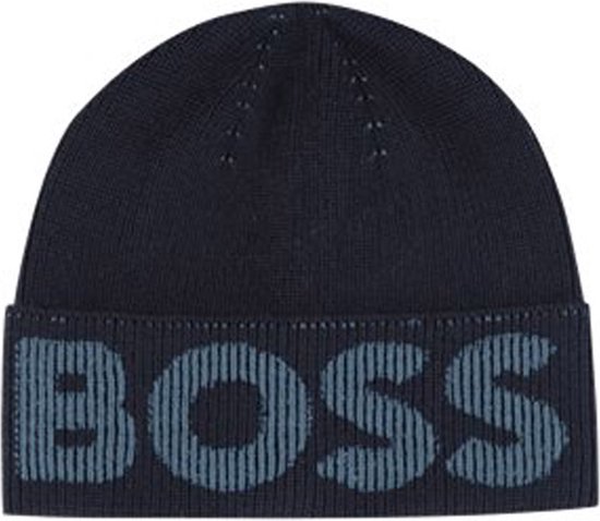 Hugo Boss - bonnet Lamichetto - homme - bleu foncé | bol.com