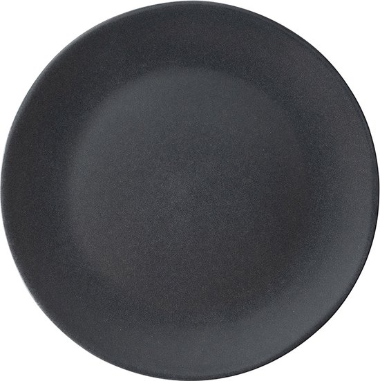 Dutch Rose Velvet - Assiette Plate Dutch Rose 20,5 cm Zwart Mat