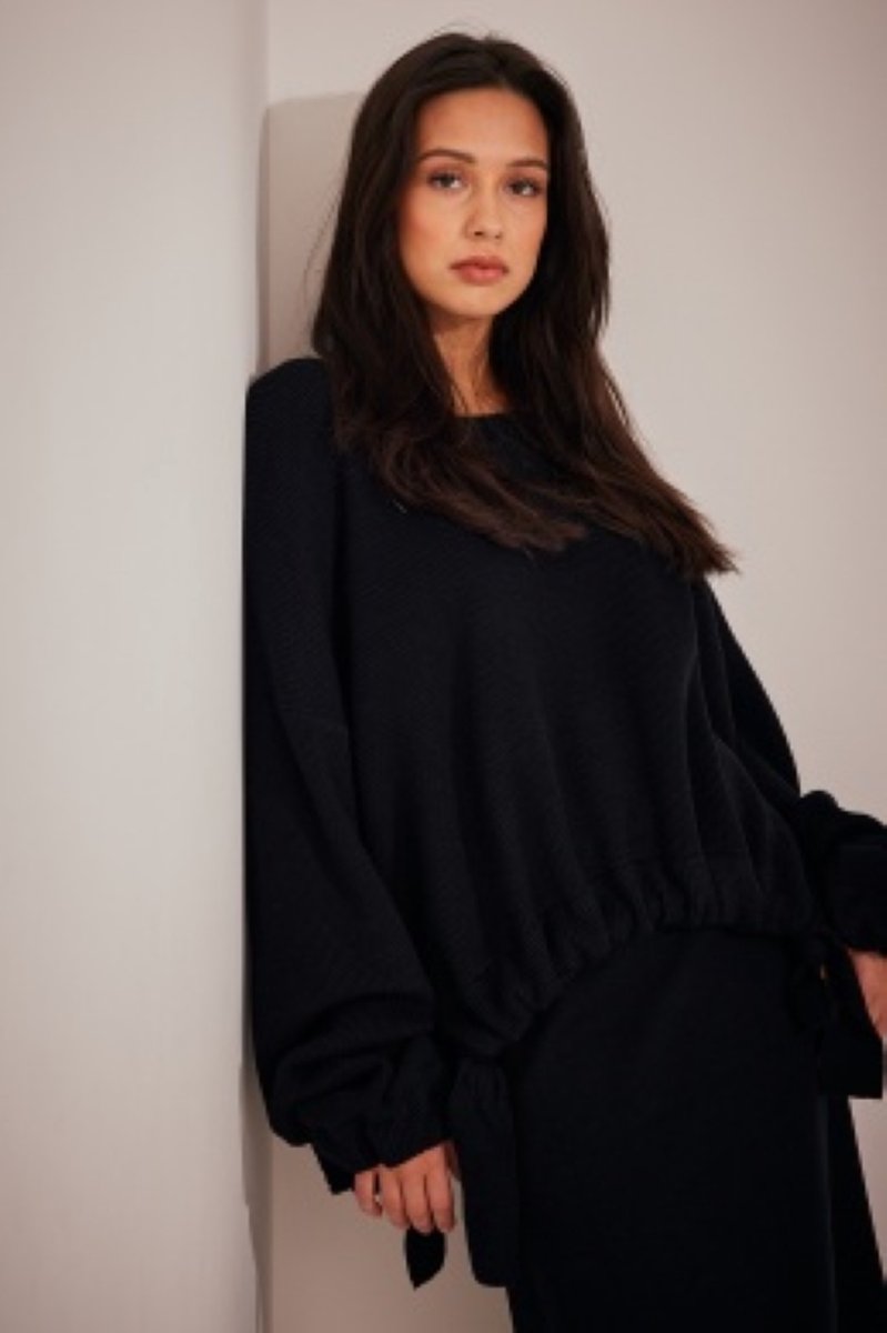 NA-KD Drawstring Knitted Sweater Dames Trui - Maat L