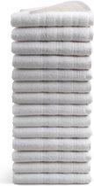 Bol.com OUTLET BADTEXTIEL - set van 14 - handdoeken 50x100 cm - wit aanbieding