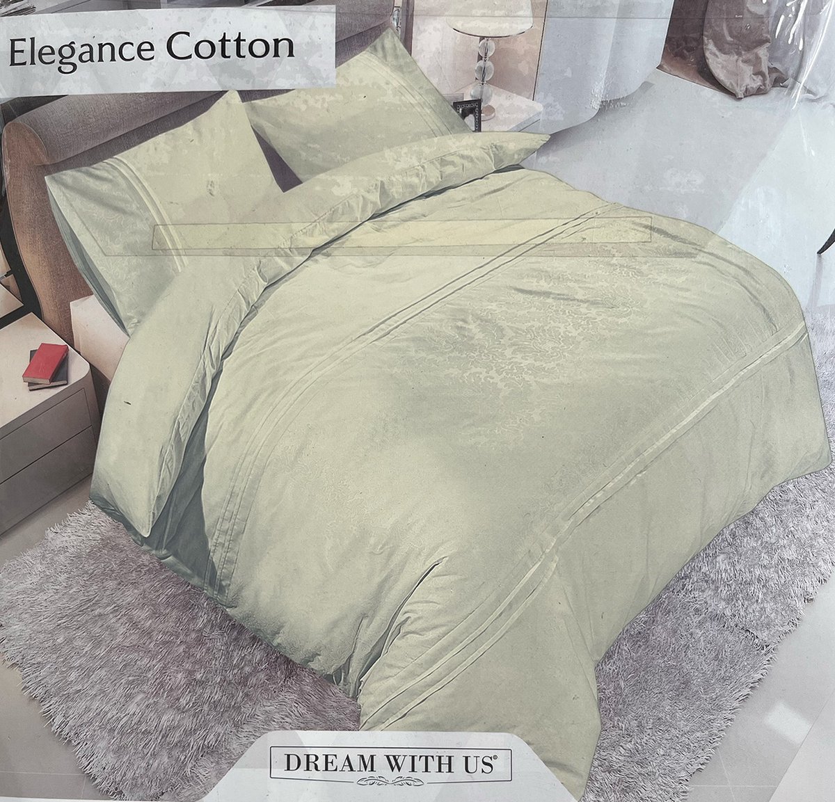 Elegance Cotton - Dekbedovertrek - 200x200cm - 100% Katoen -Wit