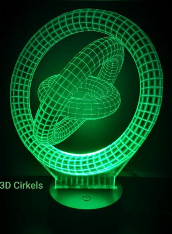 3D LED LAMP - 3 CIRKELS