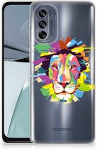Telefoonhoesje Motorola Moto G62 5G Back Cover Siliconen Hoesje Super als Cadeautjes voor Jongens Lion Color