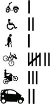 Sticker symboles - Stickers voiture - Accessoires voiture - Autocollants adultes - Sticker skateboard - 20 x 9 cm - Zwart - 278